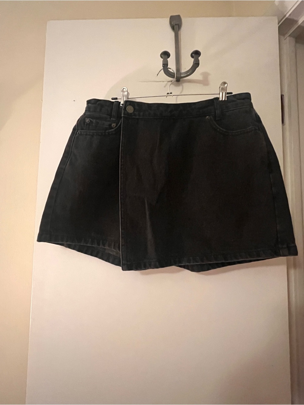 Black Denim Skort